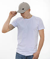 Чоловіча однотонна футболка 19001 білий