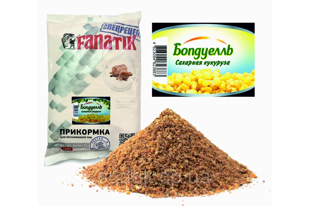 Прикорм FANATIK Бондуель Цукрова кукурудза, 1 кг