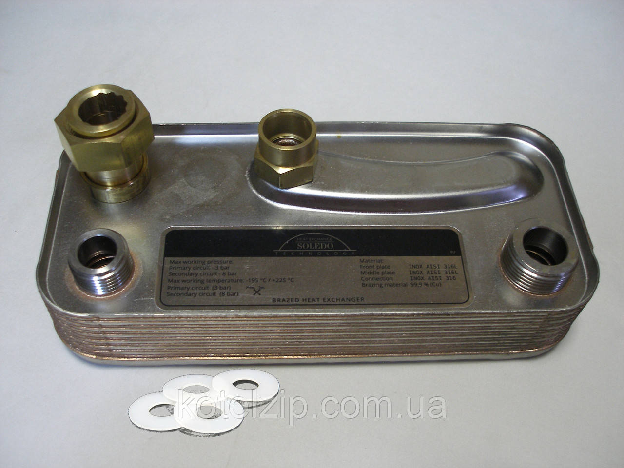 Вторинний теплообмінник (пластинчастий) 12 пл. Hermann Supermicra 23 kw, 24 kw., Hermann Micra 2 Art. 015002479