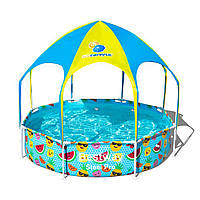 Дитячий каркасний басейн із дахом Bestway 56432 (244х51)
