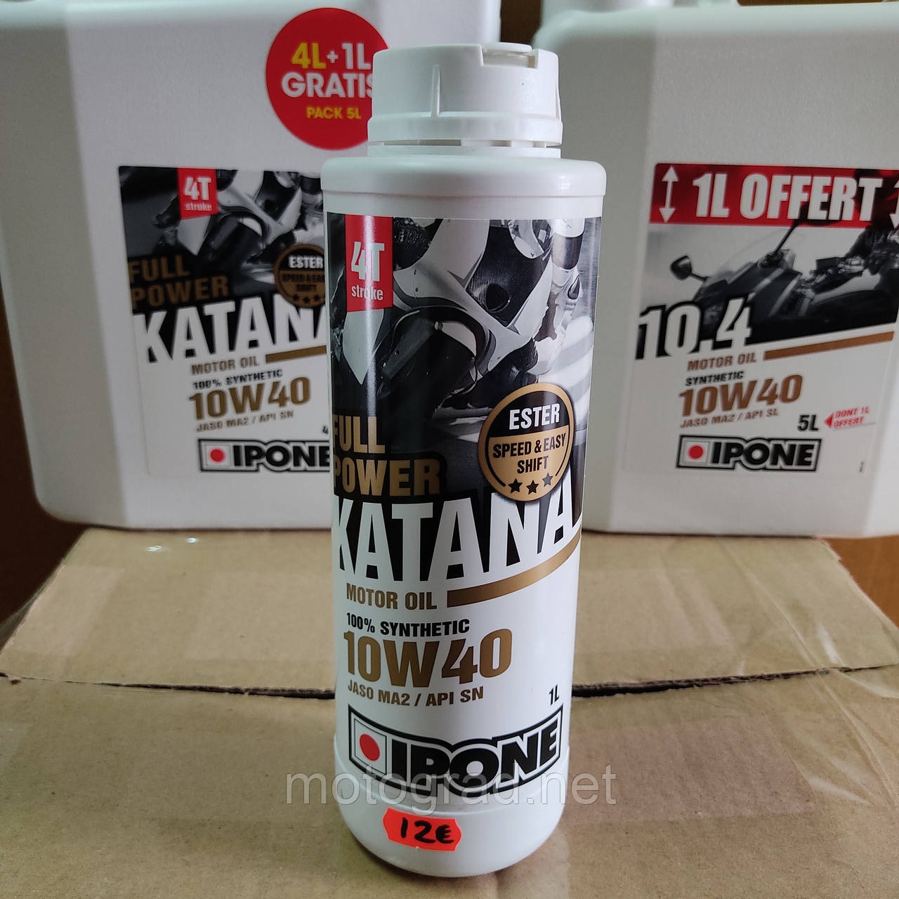 Олива моторна Ipone Full Power Katana 4T 10w40 1L, фото 1