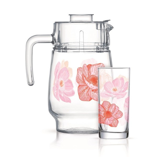 Набір для напоїв LUMINARC Anabella Pink 7 пр Колір прозорий з малюнком 4799q