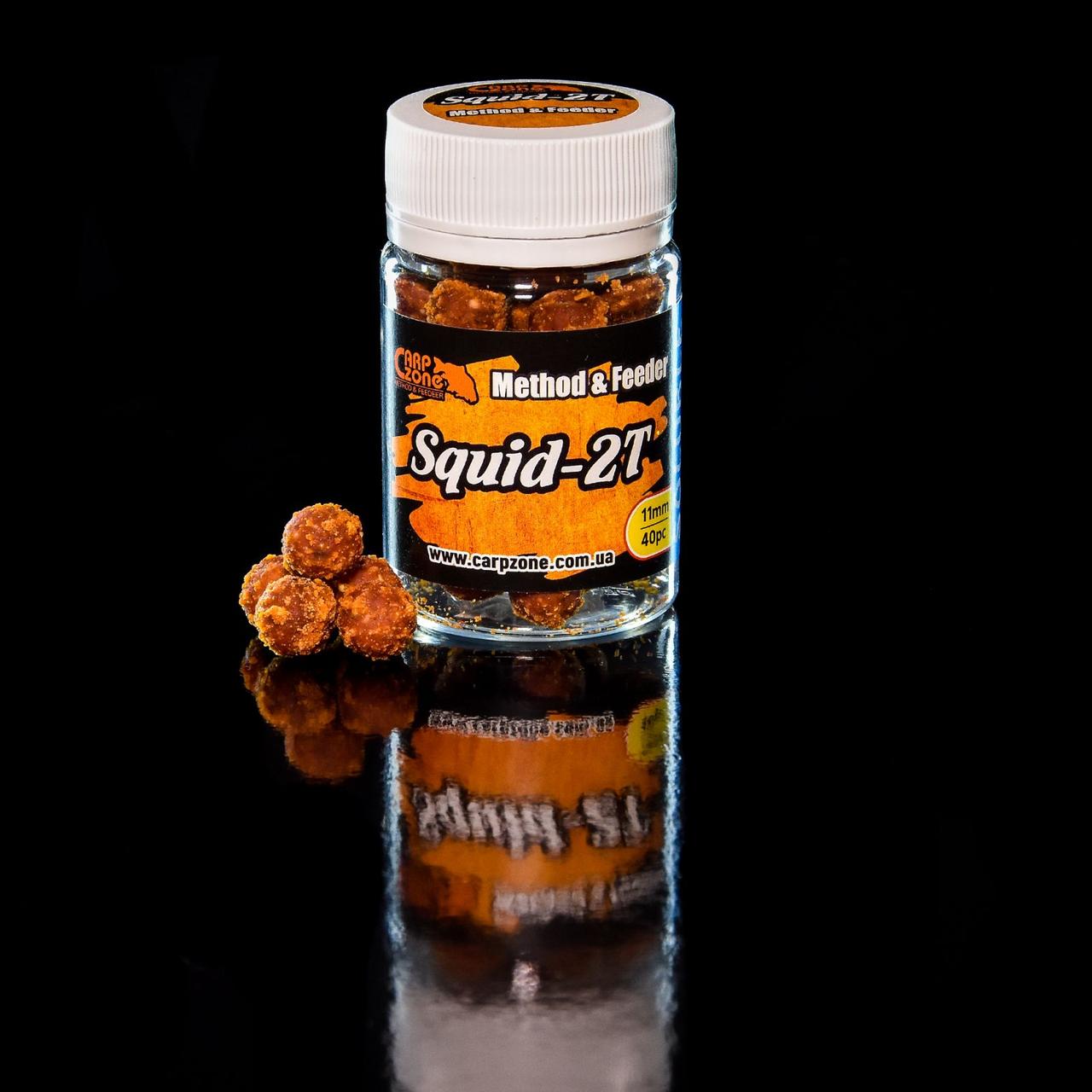 Бойли насадкові пиляльні Boilies Method & Feeder series Soluble Squid-2T (Сквід-Шовниця) 11mm/40pc