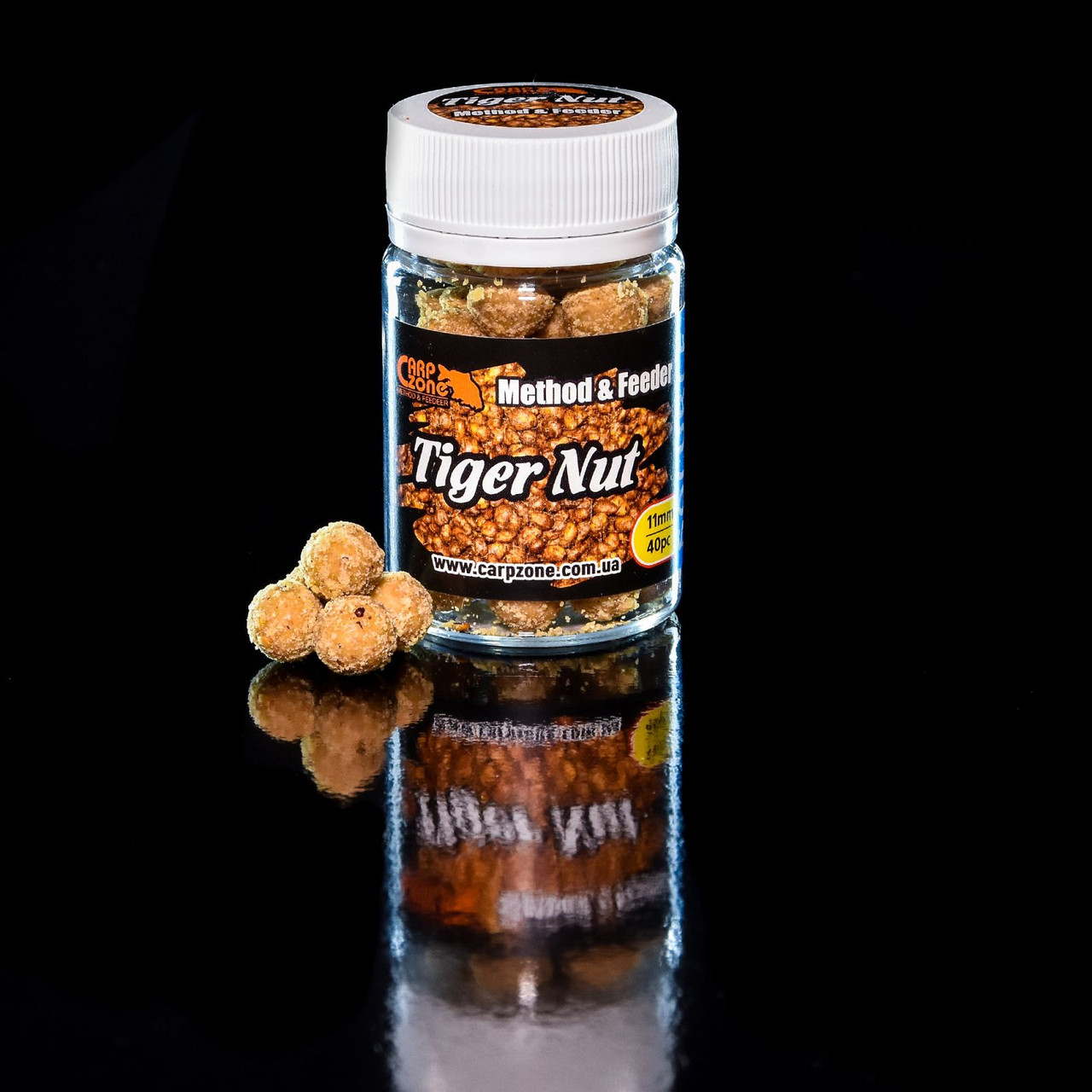 Бойли насадкові пиляльні Boilies Method & Feeder series Soluble Tiger Nut (Тигровий горіх) 11mm/40pc, фото 1