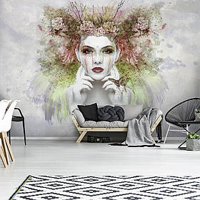 Флізелінові фото шпалери квіти 254 x 184 см Дівчата - Жіноче обличчя (13157V4)+клей