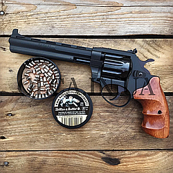 Револьвер ЛАТЕК Safari РФ-461М + 50 патронів флобер 4 мм (чорн/бук)