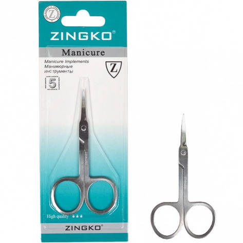 Ножиці манікюрні "Zingko Manicure" сталь, вигнуті 9 см X1-16 MZOPT, фото 1