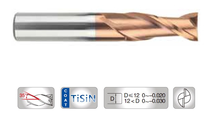 Ø 4*25*4*100-2F Фреза шпонкова твердосплавна кінцева (55HRC)