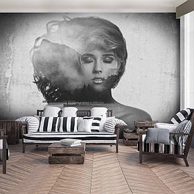 Флізелінові фото шпалери абстракція 312 x 219 см Дівчина в чорно-білому світі (13288VEXXL)+клей