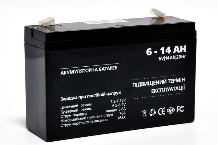 Акумуляторна батарея дитячого електромобіля Logic Power 6 V 14 Ah LP4160 AGM, фото 1