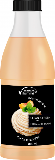 Піна для ванн 800мл Персикова безе, Energy of Vitamins