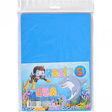 Фоамиран блакитний EVA-019 А4, 21х29,7см,2,00 мм, 5 лист. ФЦ001/8 MZOPT