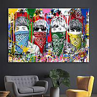 Картина стрит арт Бітлс 60, 90, 3