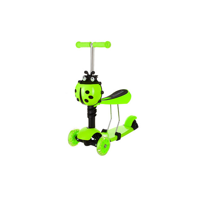 Дитячий самокат триколісний беговел толокар 3 в 1 Maxi Scooter JR 3-016 Green
