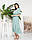 Плаття в горох із розрізом, мідідовжина. арт 423, колір шавлії, фото 2