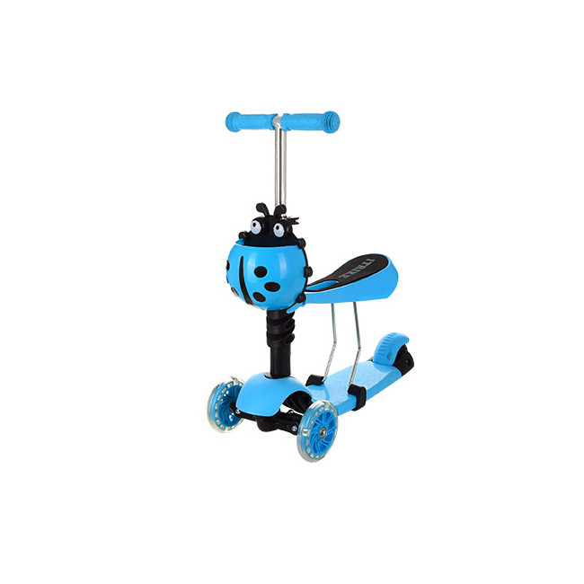 Дитячий самокат триколісний беговел толокар 3 в 1 Maxi Scooter JR 3-016 Blue