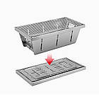 Складний гриль-барбекю Naturehike Wild valley Glamping M 42.5х22х15 см NH20CJ006 steel, фото 5