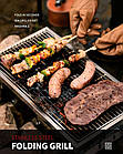 Складний гриль-барбекю Naturehike Wild valley Glamping M 42.5х22х15 см NH20CJ006 steel, фото 7