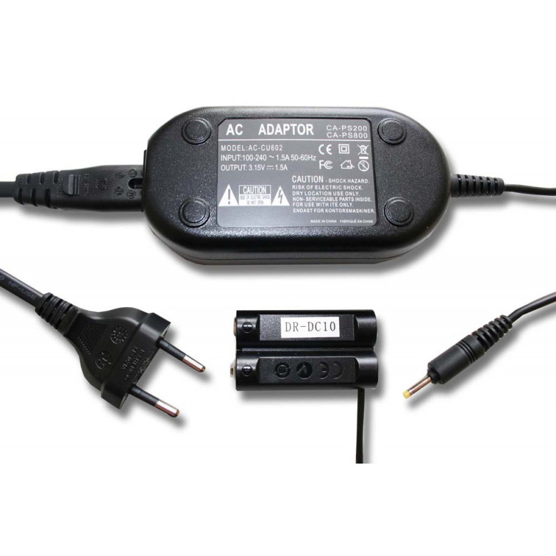 Мережевий адаптер DR-DC10 для Canon Powershot A1300, A1400, A800, A810, SX150 IS, SX160 IS — живлення від мережі