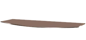 Поличка скло настінна радіусна Commus PL6 RB (180х440х6мм)