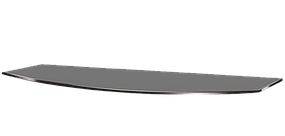 Скляна поличка навісна радіусна Commus PL7 RG (210х600х6мм)