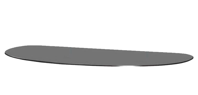 Полиці скло настінні навісні овальні Commus PL3 OG (250х360х8мм)