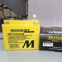 Аккумулятор для мотоцикла гелевый MOTOBATT AGM 11Ah 150A размер 150 x 70 x 130 мм MB12B4