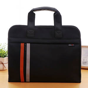 Чорна сумка А4 із щільної тканини для документів код товару 10937