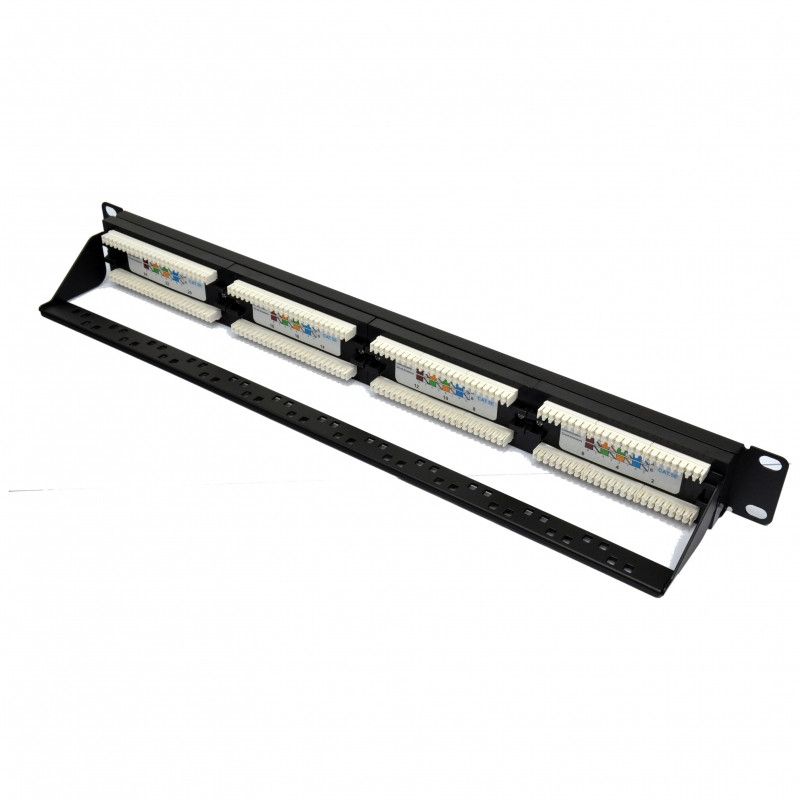 Патч-панель 19" 24хRJ-45 UTP кат.5e, із заднім організатором, фото 1