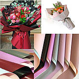 Калька/плівка пакувальна матова для квітів 70 см*10 м Яскраво-рожева, фото 2