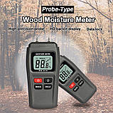 Влагомер древесины игольчатый MT-15 (1 - 99%, 28 пород, 4 режима, с подсветкой), фото 5