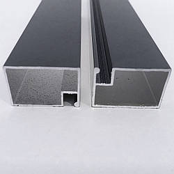 Профіль москітний DL-05 дверний 17х25 RAL7024 Графітовий сірий (Антрацит) (від 118м)