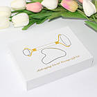 Набір ролик і скребок "галочка" для масажу ГуаШа з рожевого кварцу, фото 2