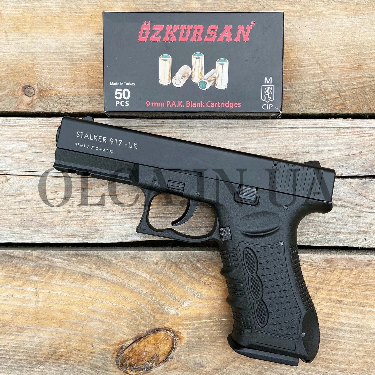 Стартовий пістолет Stalker 917 + патрони Kaiser або Ozkursan 9 mm (Zoraki) 07.2020 г.