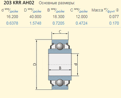 Підшипник New Holland 66553 аналог 203KRR-AH02