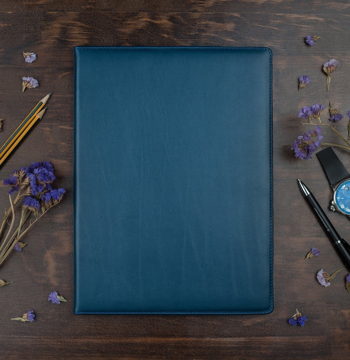 Адресна папка А4 формату шкіряна ручної роботи з можливістю персоналізації, фото 1