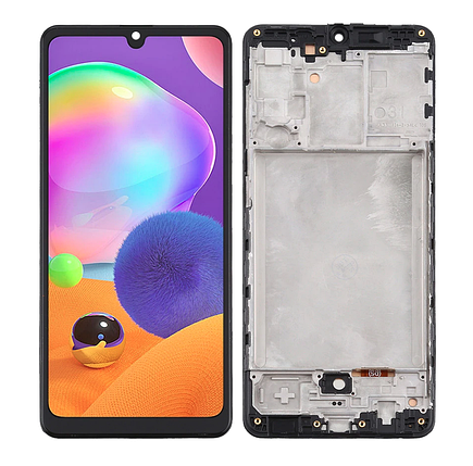 Дисплей + сенсор з передньою панеллю для Samsung Galaxy A31 A315 (2020) Black (OLED), фото 1