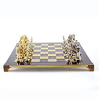 S11RED шахи "Manopoulos", "Греко-римські",латунь, у дерев'яному футлярі, червоні, 44х44см, 7,4 кг