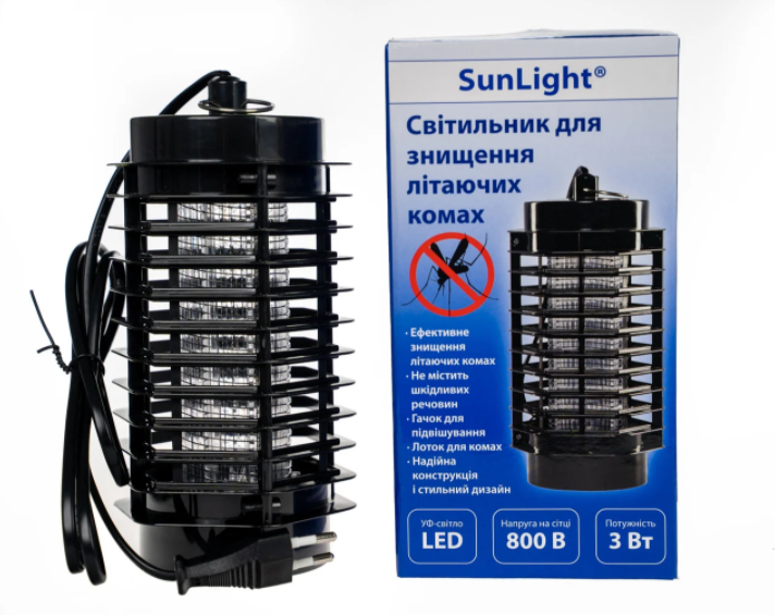 Знищувач комах, антимоскітний LED світильник, антимоскітна пастка 3 Вт