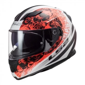 Мотошлем LS2 FF320 Stream Evo Throne White Orange
