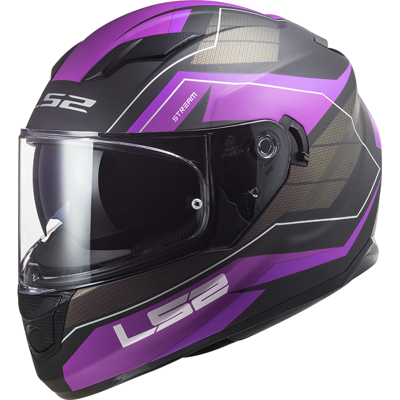 Мотошлем LS2 FF320 Stream Evo Mercury Titan Purple р.S