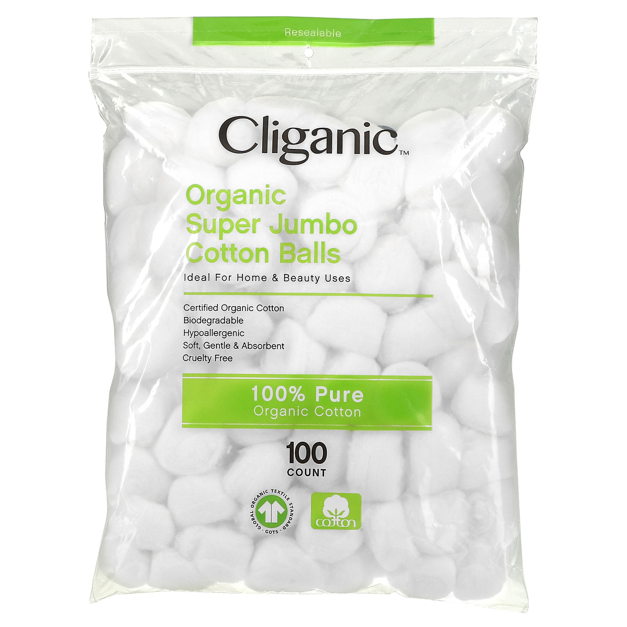Cliganic, Органічні кульки із суперджамбо, 100 штук, Київ