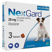 NexGard таблетка від бліх і кліщів для собак 4-10кг (M)- 1 таб.