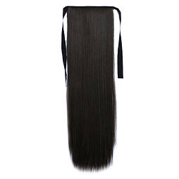 Штучний накладний хвіст на стрічці. Колір #06в Гіркий шоколад