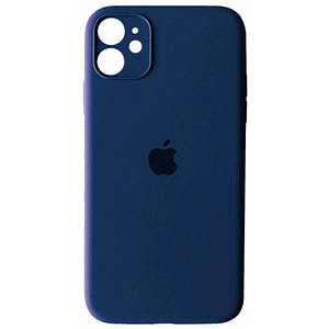 Чохол накладка xCase для iPhone 12 Silicone Case Full Camera Deep navy