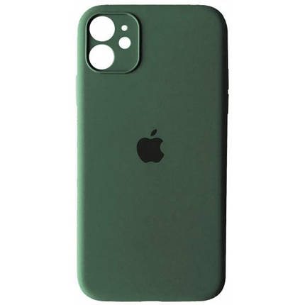 Чохол накладка xCase для iPhone 12 Mini Silicone Case Full Camera Pine green, фото 1
