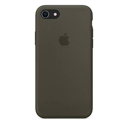Чохол накладка xCase для iPhone 7/8/SE 2020 Silicone Case Full темно-оливковий, фото 1