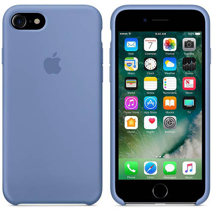 Чохол накладка xCase на iPhone 7/8/SE 2020 Silicone Case світло-синій, фото 2