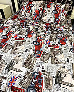 Постільна білизна Королева Ночі (Бязь) | Полуторний комплект | 50х70 | Лондон, Old cars, Біг-Бен, фото 3