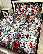 Постільна білизна Королева Ночі (Бязь) | Полуторний комплект | 50х70 | Лондон, Old cars, Біг-Бен, фото 4